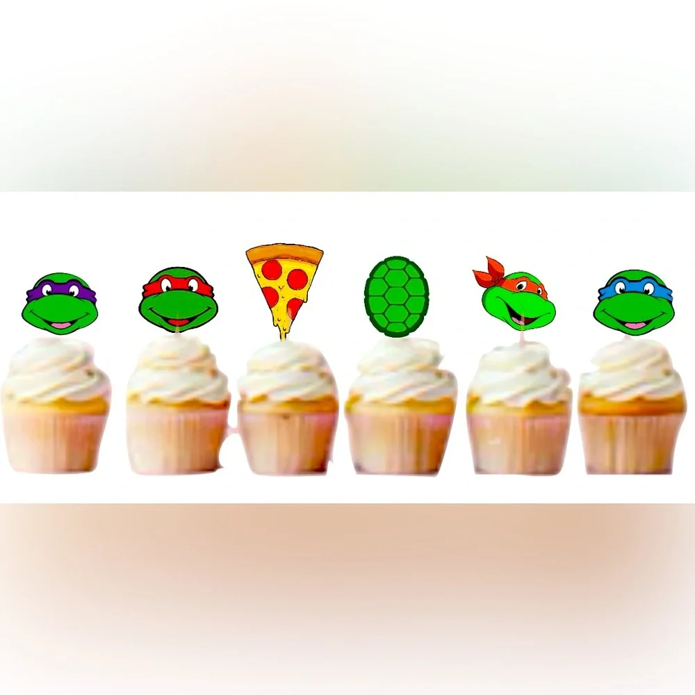 Ninja turtles cupcake toppers